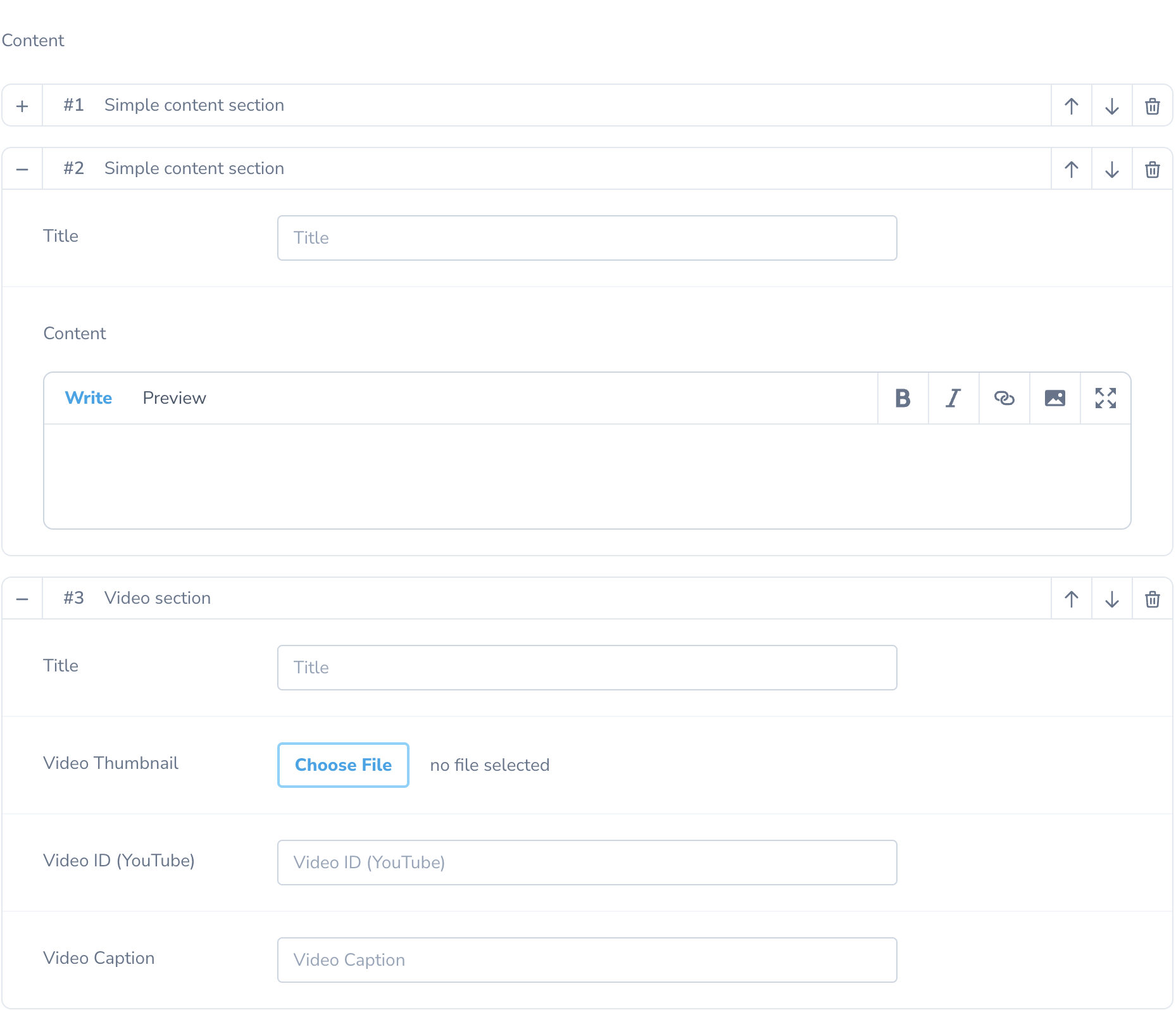 Example of Flexible layouts